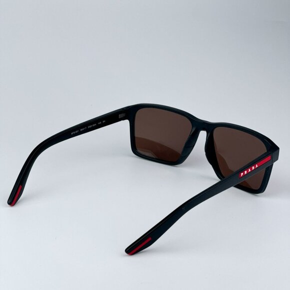 Prada Linea Rossa PS05YS DG050A BRAND NEW Sunglasses Black Rubber Brown Unisex - Picture 7 of 10